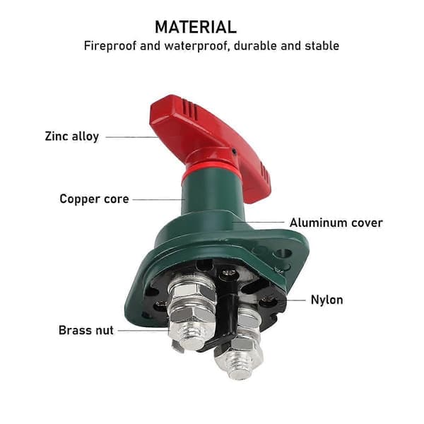 Sort Caravan Båd 12V 24V 300A Drejekontakt Afbryder Strøm Master Switch til