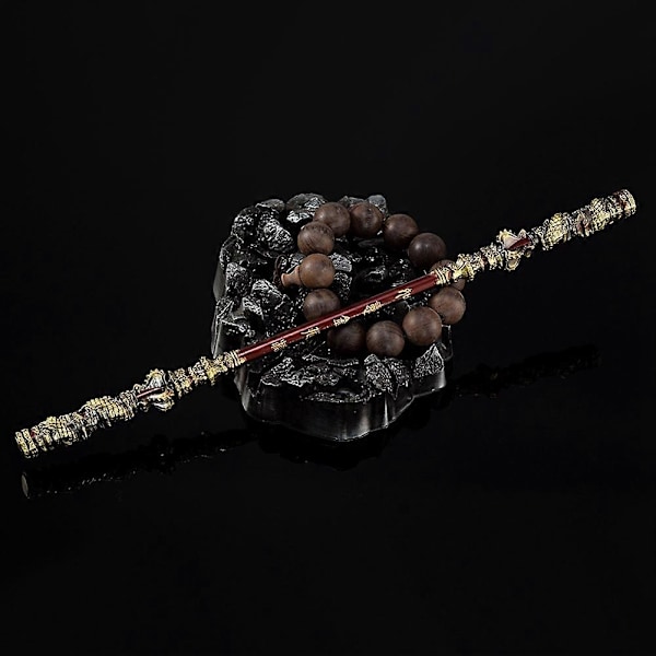 Black Myth Iron Bar Figur Slå Direkte på Jernstang Helt Metal Håndværk Sværd Legetøjsgaver 35cm