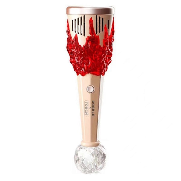 Torch-kuplakone, Torch-rekvisiittakuplakone valolla, kesäinen kuplalelu lasten lahja A