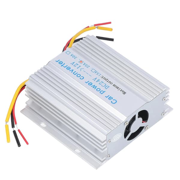 24V til 12V Buck Converter Aluminiumlegering DC Spændingsregulator til GPS Navigation 240W 20A