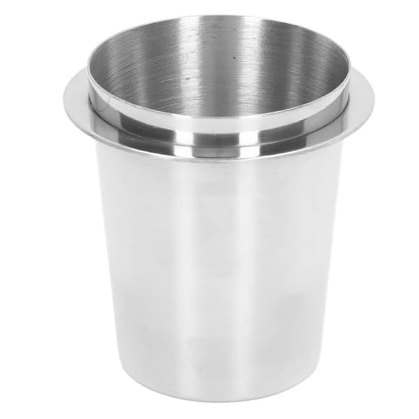58mm Kaffedosering Kopp Universal Rustfritt Stål Kaffemaskin Håndtak Dosering Kopp Kaffepulvermater Sølv