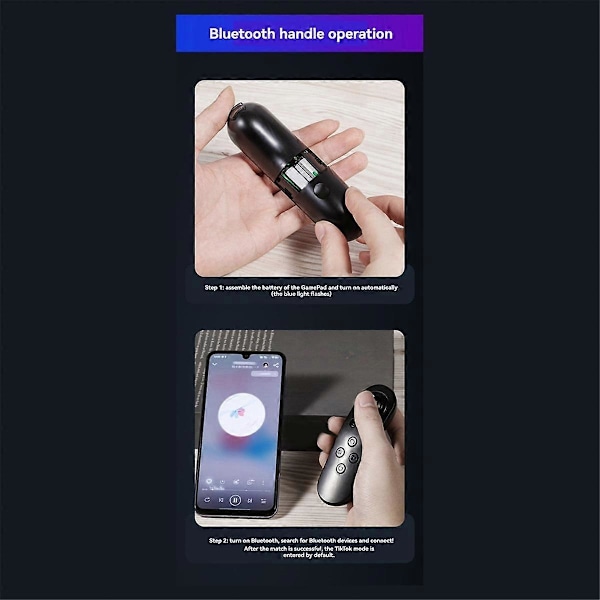 Bluetooth Trådløs VR Fjernkontroll Spillkontroller Joystick Gamepad Somatosensorisk Fjernkontroll Svart