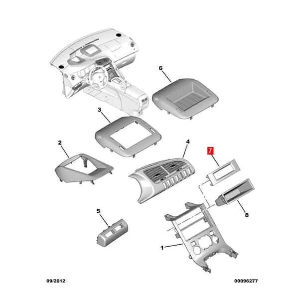 Instrumenttipaneeli 96787622ZD malleihin 3008 2012-2019