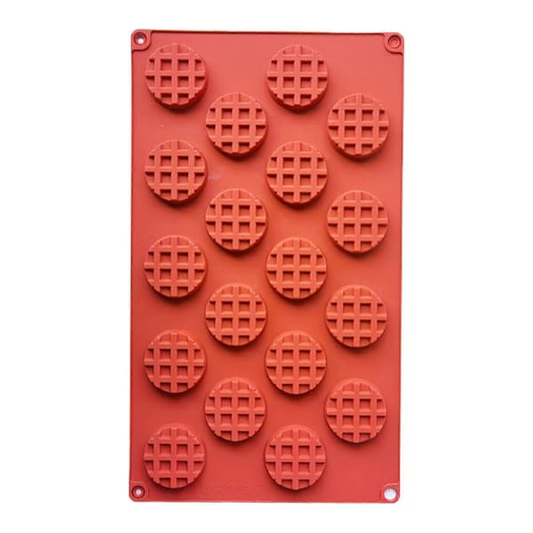 Vaffelform 18 hulrom DIY silikon rund form sjokoladeform for baking