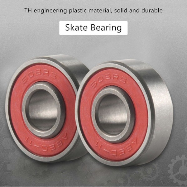 10 kpl 608 - Longboard Integroitu Laakeri Rullalaudan Pyörän Laakeri Inline Rullaluistimen Laakeri 8X22X12.6mm, Punainen
