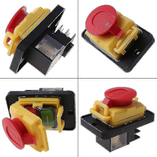Kjd12 250v 4-pin Vanntett Magnetisk Start Stopp Nullspenningsutløser Trykknappbryter