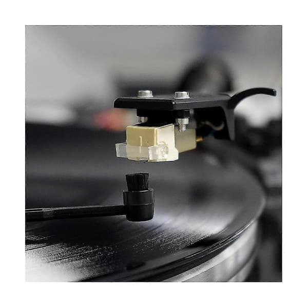 Professionel vinylpladebørste, bærbar antistatisk pladebørste + stylusbørste