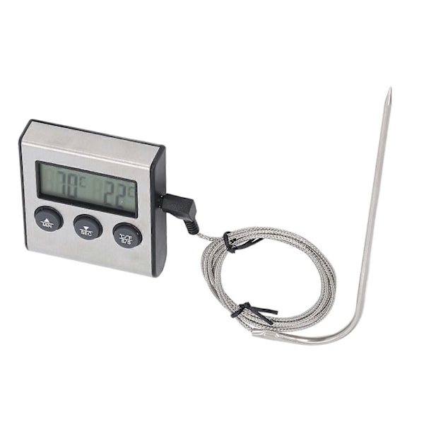 Elektronisk köttermometer med sond digital ugn för matlagning köksgrillning med förinställd temperaturtimer