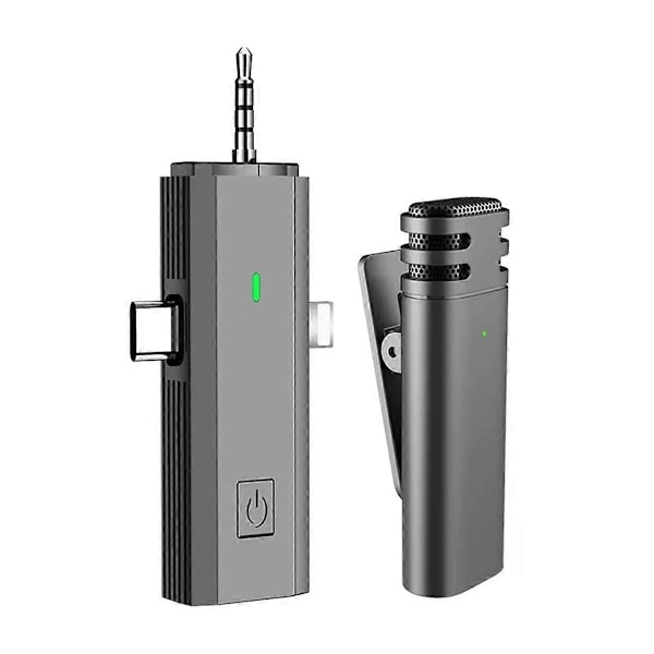 3 i 1 Trådløs Lavalier Mikrofon Universal Ai Støyreduksjon Mikrofon Mic Type-C 3.5mm Jack Live Broadcas S17