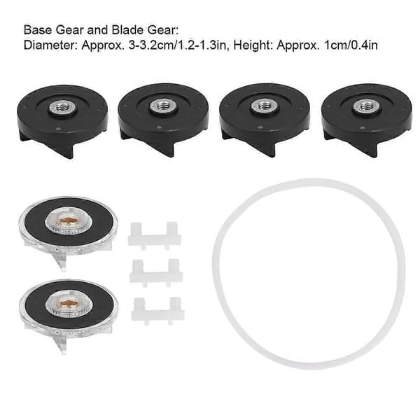 Tilbehør med 6 basegir og bladgir reservedeler for Magic Bullet Blender (Gruppe 3) 250W
