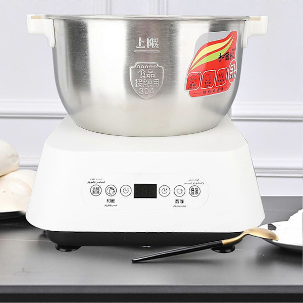 200W 5L Deigmaskin med Fermenteringsfunksjon, Mikrodatamaskin-timing, Berøringspanel, Smart Chip-kontroll, 2538C Konstant Temperatur