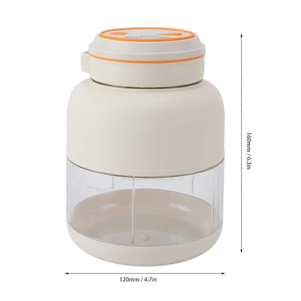 Bärbar Blender Handhållen Fruktmixer USB Uppladdningsbar Personlig Blender Juicekopp Läcksäker Kraftfull Mixning Vit