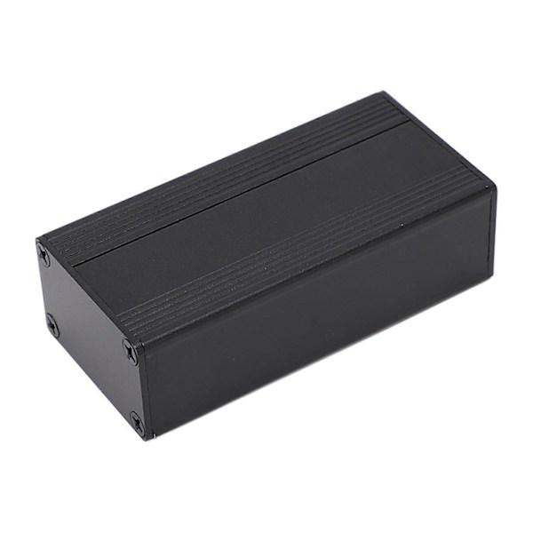 Projektboks i aluminiumslegering, sandblæst sort, 1,25?1,5 mm, kredsløbskort, aluminiumskabinet