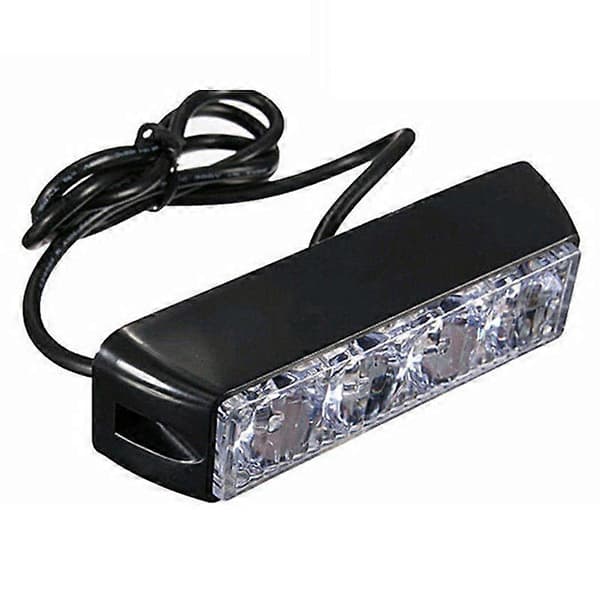 12V 4LED Bil Sidelygte 4LED Strobelys Medium Net Lys Høj Effekt Bil Modificeret LED Lys (Gult Lys)