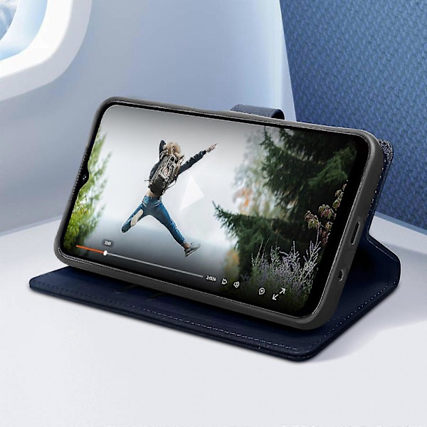 Flip lommebokdeksel, magnetisk deksel med stativ for Galaxy A50 - RedP202112241051 Bleu Nuit
