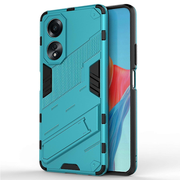 Skal för Oppo A58 4g PC+TPU Stötsäkert Stativ Mobilskal Baby Blue