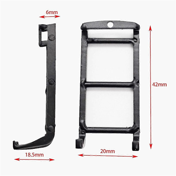 Metal Mini Sidestige til 1/18 1/24 TRX4M RC Bil Opgraderingsdele Tilbehør Lang Model