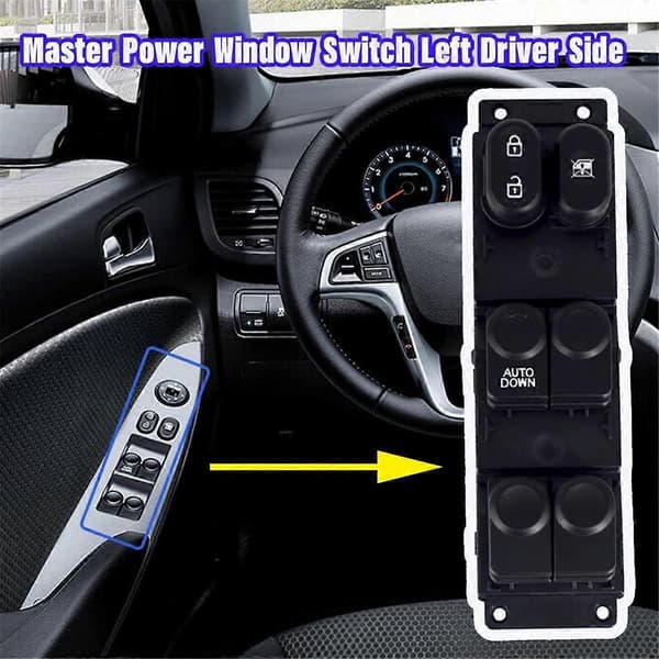 Bil Front Venstre Side Elektrisk Vindusheis Hovedbryter 93570-1R210 for Accent 2015-2017 LHD