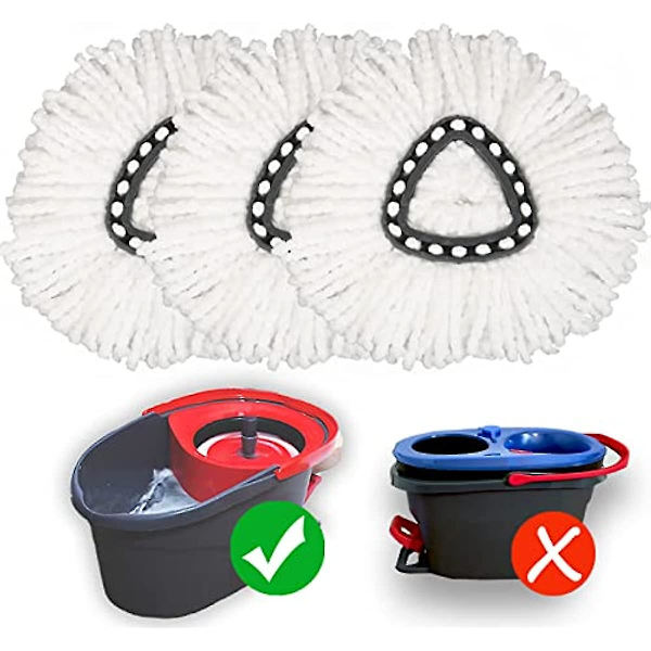 2/3-pack mopphuvuden, kompatibla med O Cedar Easywring Spin Mop - mikrofiber, djuprengöring, maskintvättbara och enkla att byta 2 Count