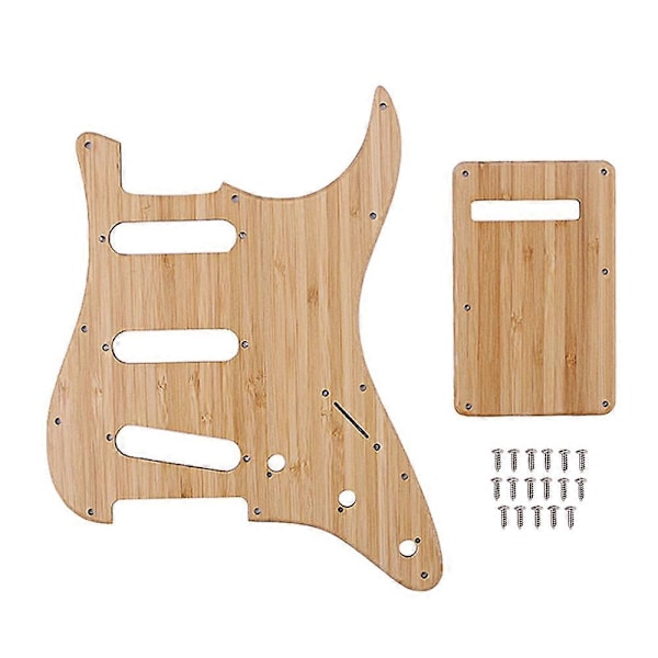 Gitarr Bambu Plektrumskydd Premium Förkopplat Laddat SSS Gitarr Plektrumskydd + Bakplatta för Gitarr