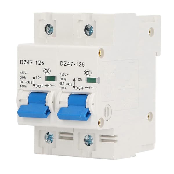 AC450V Mini Interlock Strømbryter Dobbel Strøm Manuell Overføringsbryter DIN Skinne Montering 1P+1P 10KA 100A