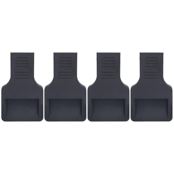 4 stk. Hjulstoppere U-formede hjul Caster Cups Tilbehør til sofaer Senge Stole Møbler Sort