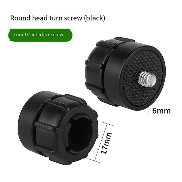 Ballhode Adapter Klippfeste for Actionkamera Ballhode Konverter 1/4 Skrue til 17mm Ballhode Grensesnitt Joint Adapter
