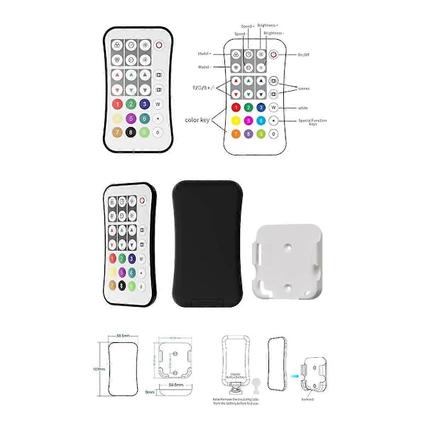 Tuya SPI RGB/RGBW Pixels LED Kontroller WIFI 2.4GHz RF Fjärrkontroll för Alexa för WS2811 WS2812B WS2815 Strip 1Set