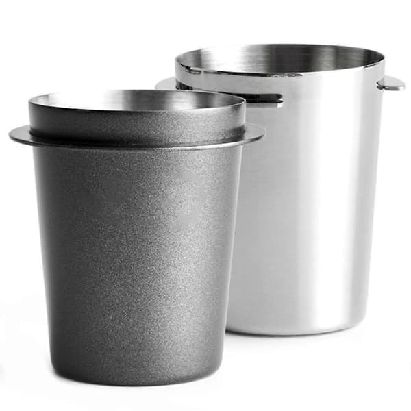 Kaffedoseringkopp i rustfritt stål, bønnekvernmaskin for 51 mm espressomaskin doseringskopp-E