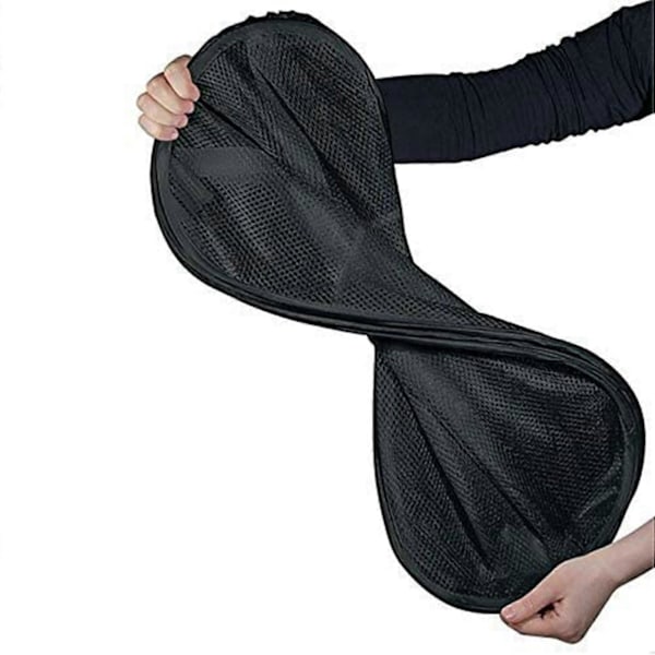 -Up Klesvaskkurv (2 stk.) Sammenleggbar -Up Mesh-kurv Skittentøyskurv med Håndtak (Svart)