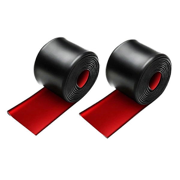 2 stk. 2,5 m x 8 cm Sideskørter til Biler Universal, Universal Gummi Anti-Ridse Sideskørter Kantbeskyttere. Beskytter