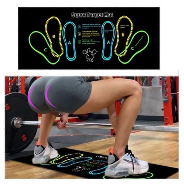 Squat Matte Knematte Squat Assistent Treningspute for Glutetrening & Vektløfting - Hofte Thrust Pad for Squat
