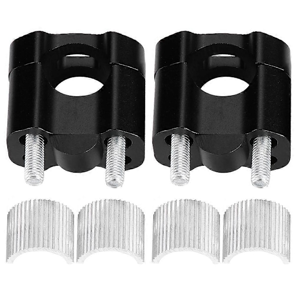 2 stk. 28 mm Motorcykelstyr Monteringsklemmer i Aluminiumlegering - Sort