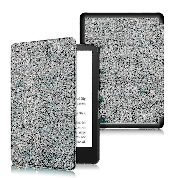 Kotelo 6,8 tuuman Kindle Paperwhite 11. sukupolvelle (2021) automaattisella nukkumis- ja herätystoiminnolla Flower