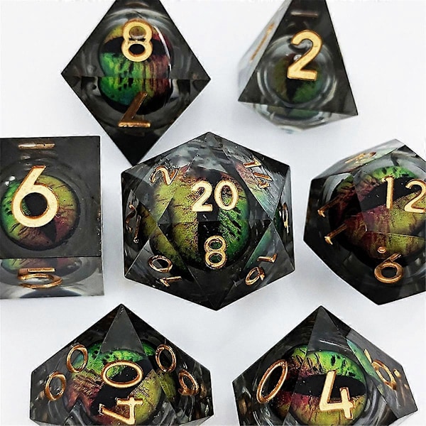 7 st/set Svampfest Bordsrollspel Tärningar, Coola Spel DND Tärningsset D D Familj Bordsspel Tärningar