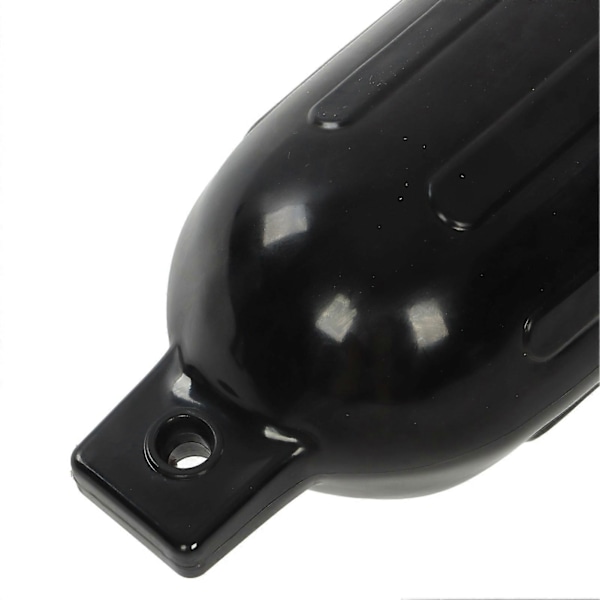2 ST Båtfender Uppblåsbar UV-beständig PVC Svart Marin Fender för Stötfångarskydd