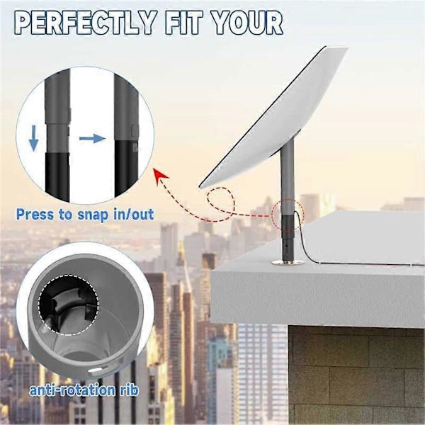 Antennemontasjesett for parabolantenne V2 Standard Activert Antenne, Antennebasemonteringssett for marine