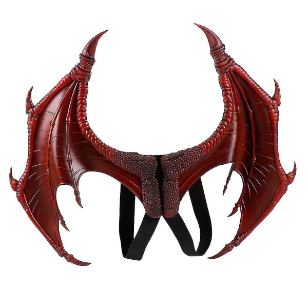 Halloween Carnival barnklädd leksak Dragon Wing Tail Mask Set(röd)