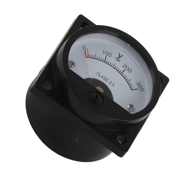 Rund Voltmeter ABS Analog Skivepanel Måler Præcist Værktøj til Måling af SO?45 AC 0?300 V