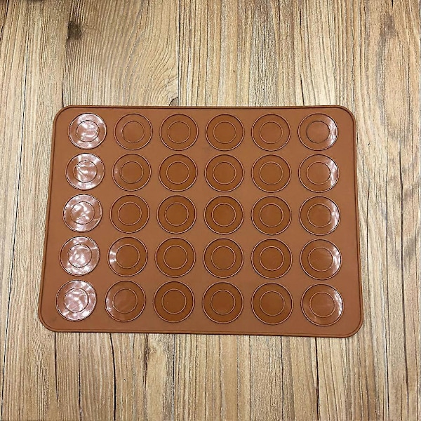 30 Håligheter Silikon Macaron Ugn Bakform Ark Matta Köksredskap