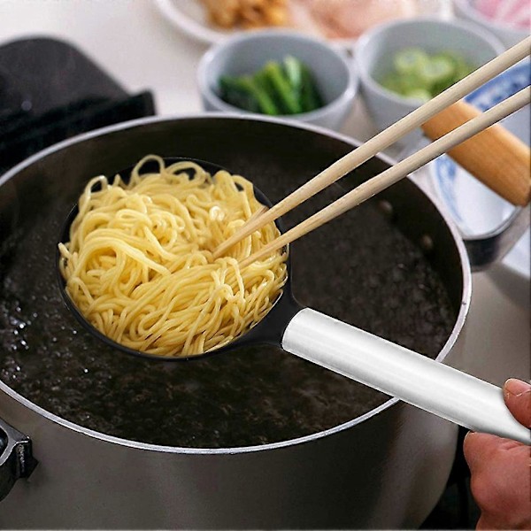 Silikon Slitslev, BPA-fri & Värmebeständig Upp Till 250°C, Rostfritt Stålhandtag Sömlös Nonstick Kökskopa