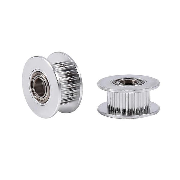 2 stk. Aluminium 5mm Innvendig Diameter Registerreimdrift Løpehjul med Lager for 3D-skriver