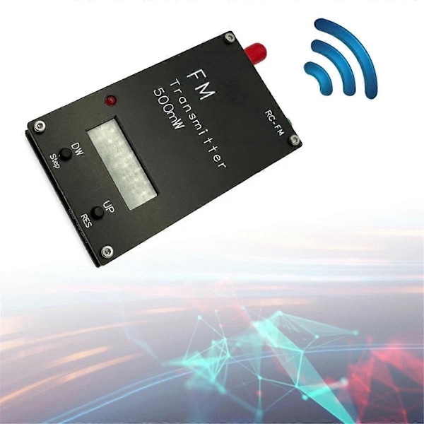 2000M 0.5W FM-sändare LED-display Stereo Digital 76-108MHz för DSP Radio Broadcast Campus Radiostation Mottagare