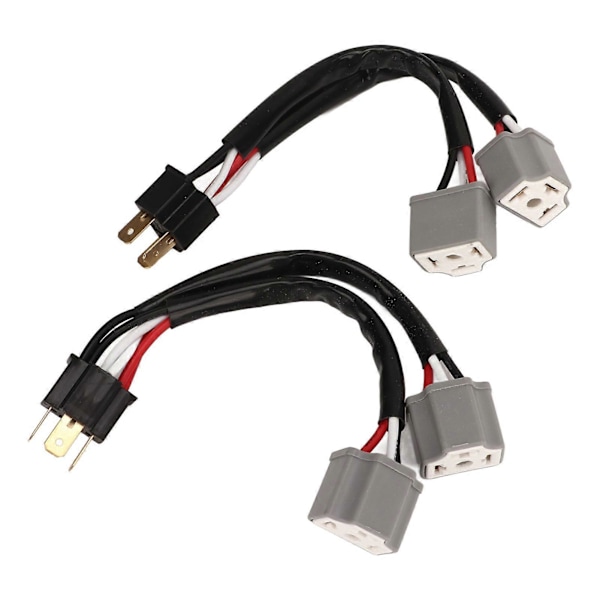 2 stk. 9003 H4 Forlygter Ledningsnet Stik Adapter Han til Hun 2-vejs Splitter Ledninger til Lastbil Pickup LED Kabelstik