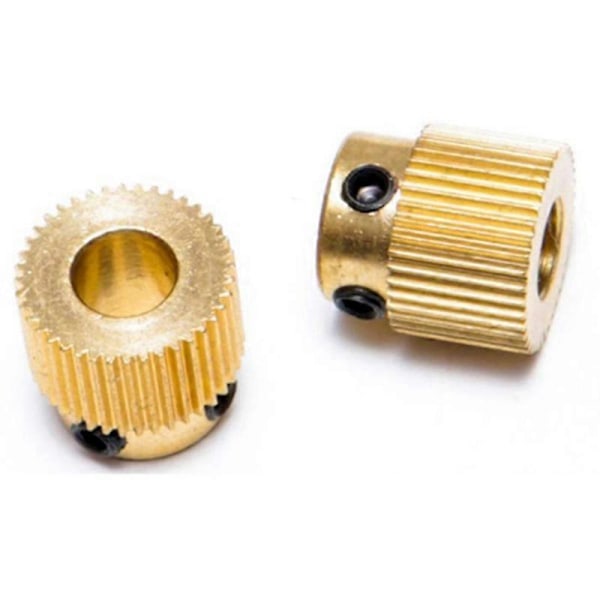 12 st Mk7 MK8 Extruderingsväxel 26 Tänder Mässingsdrivväxel Matningsväxel Hjul för Anet A8 3D-skrivare Extruder