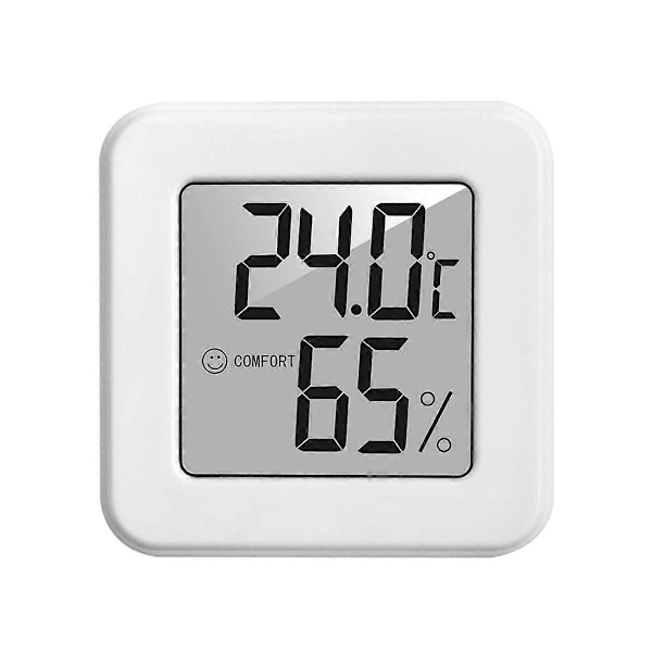 1207 Mini Elektronisk Temperatur- och Luftfuktighetsmätare Biltermometer med Smiley-display Hushålls Termometer för Inomhusbruk