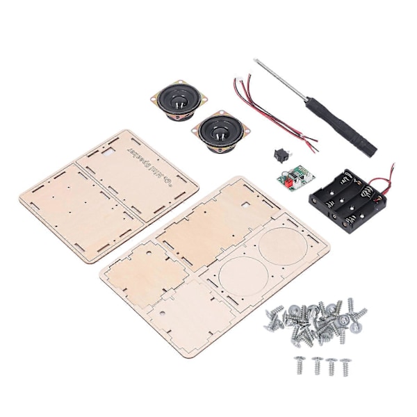 DIY Bluetooth Högtalarkit Stereo Surround Giftfri Komposit Trä DIY Högtalarkit för Elev