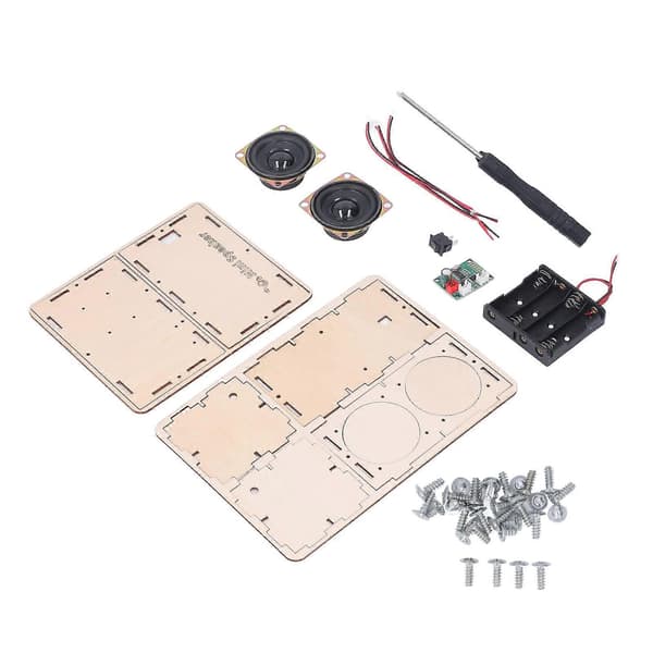 DIY Bluetooth-kaiutinsarja, stereo surround, myrkytön komposiittipuu, DIY-kaiutinsarja oppilaille