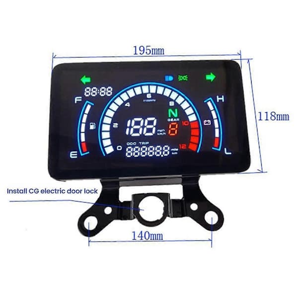 Digitalt Meterpanel til ITALIKA EX125 FORZA125 Ft125 Speedometer Odometer Måler Assy til CG125