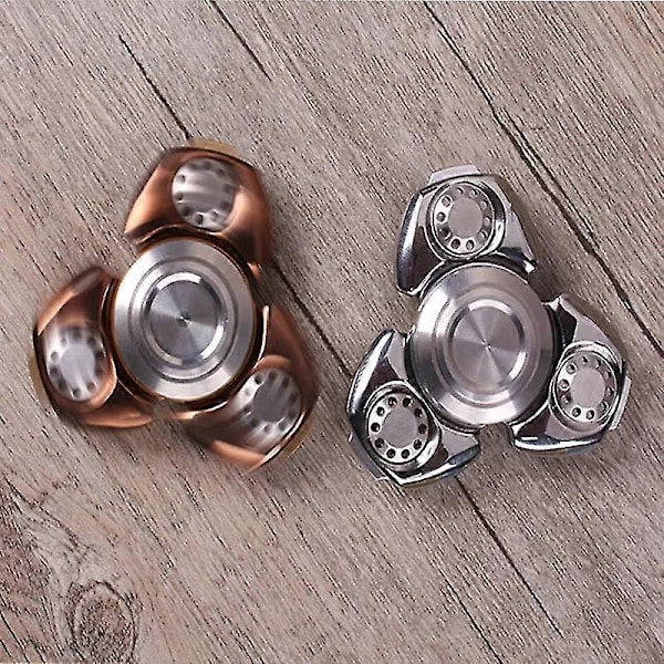 Senior Alumiinioksidi Metallinen Fidget Spinner Ruostumaton Teräs Messinkipinnoitus Timanttikiillotus 606 Hiljainen Laakeri Sormi Fidget Gyro Colorful